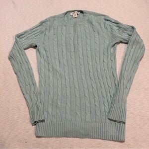 Vineyard Vines Cashmere Wool Blend Cable‎ Knit Sweater Light Blue Womens Small S